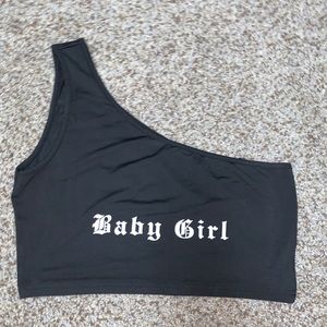 Babygirl halter crop top